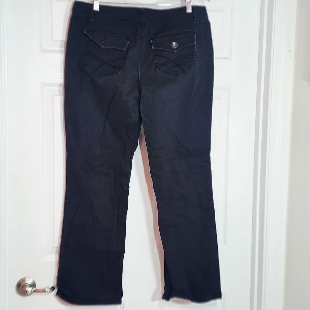 VINTAGE 90s Y2k Jeans LEI Chelsea Lowrise Black Jr. Size 17 Pants Pockets - Picture 7 of 7